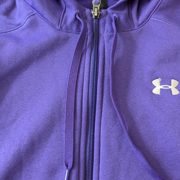 Under Armour Purple Zip Up Hoodie Size large - Picture 3 of 3